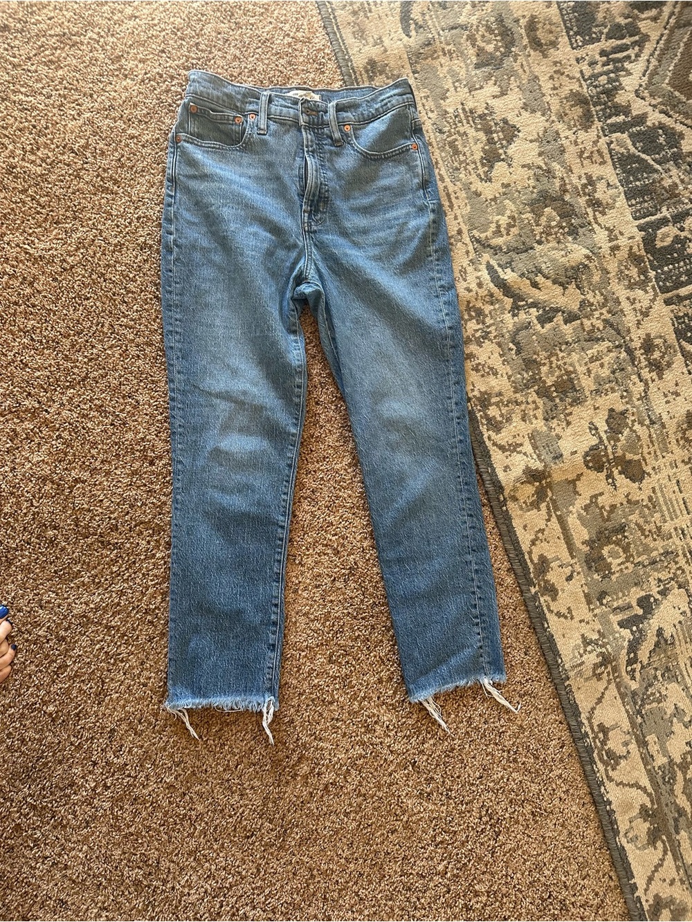 Madewell  The Perfect Vintage Crop Blue Women's Jeans